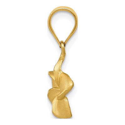 14K Yellow Gold Plumeria Pendant – view 3