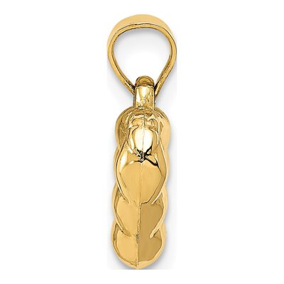 14K Yellow Gold 3-D Heart Pendant – view 3