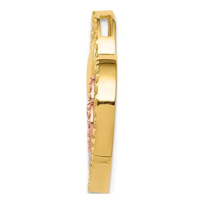 14K Two-Tone Gold Triple Heart Slide Pendant – view 3