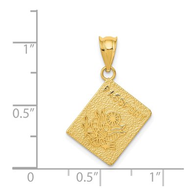 14K Yellow Gold Passport Pendant – view 4