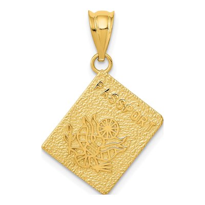 14K Yellow Gold Passport Pendant