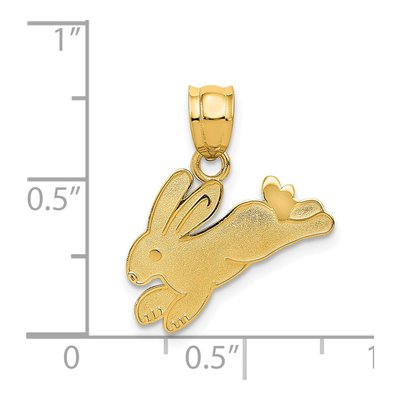 14K Yellow Gold Rabbit Pendant – view 4