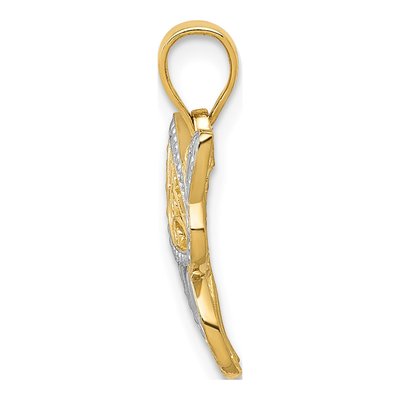 14K Yellow Gold Butterfly Pendant – view 3