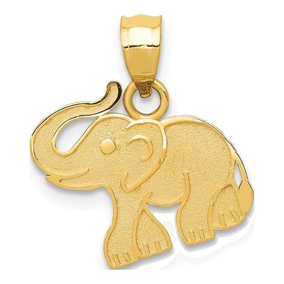 14K Yellow Gold Elephant Charm