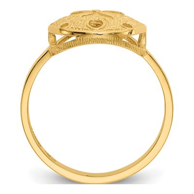 14K Yellow Gold Sand Dollar Ring – view 3