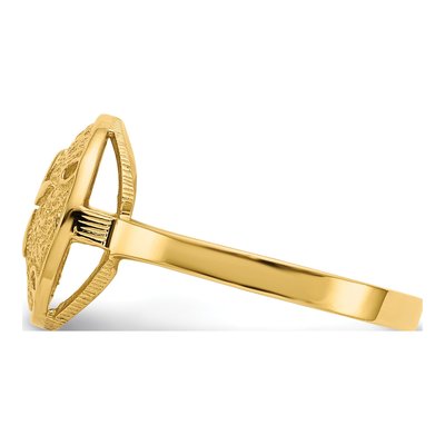 14K Yellow Gold Sand Dollar Ring – view 5