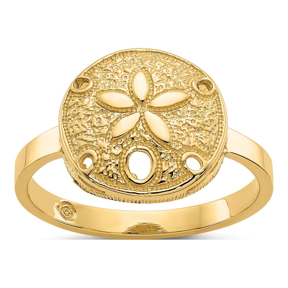 14K Yellow Gold Sand Dollar Ring