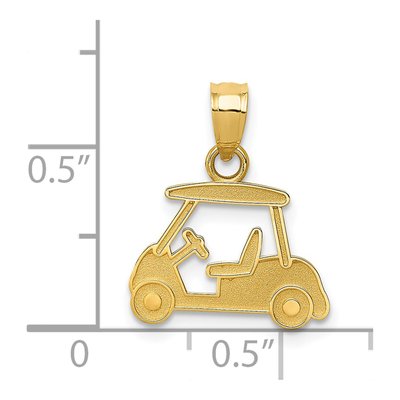 14K Yellow Gold Golf Cart Pendant – view 4