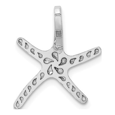 14K White Gold Starfish Slide Pendant – view 4