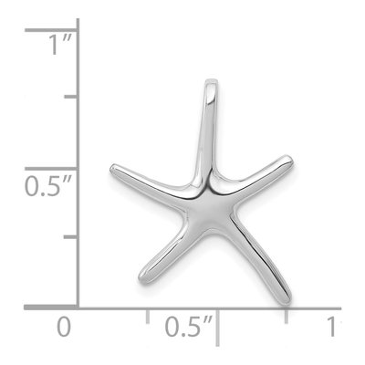 14K White Gold Starfish Slide Pendant – view 5
