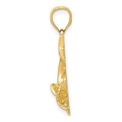 14K Yellow Gold Shark Pendant – view 3