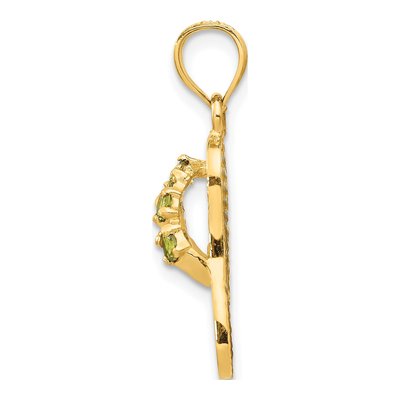 14K Yellow Gold CZ Flip Flop Birthstone Pendant – view 3