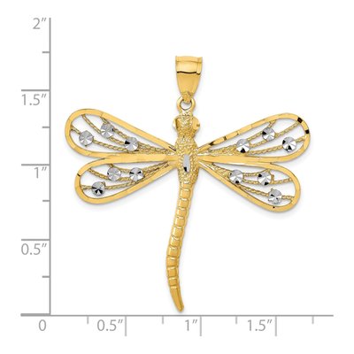 14K Yellow Gold Dragonfly Pendant – view 4