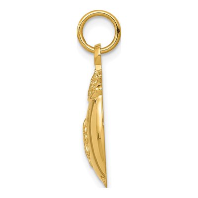14K Yellow Gold Pot of Clover Pendant – view 3