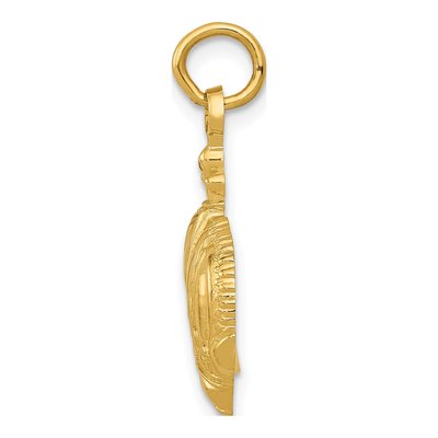 14K Yellow Gold Fleur de Lis Crown Charm – view 3