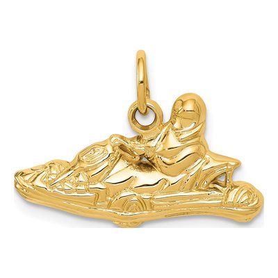 14K Yellow Gold Go-Kart Pendant