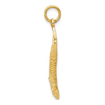 14K Yellow Gold Bald Eagle Pendant – view 3