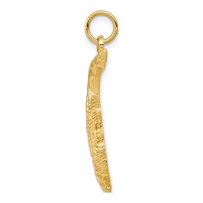 14K Yellow Gold Alligator Pendant – view 3