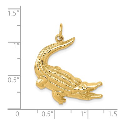 14K Yellow Gold Alligator Pendant – view 4