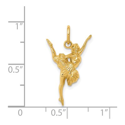 14K Yellow Gold Ballerina Pendant – view 4