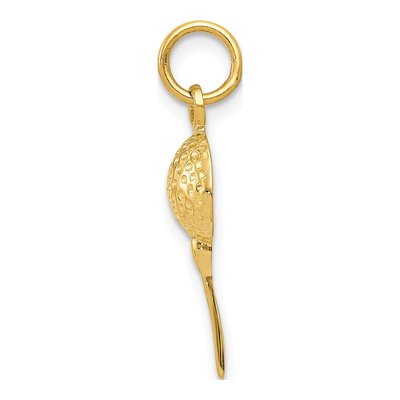 14K Yellow Gold Golf Ball on Tee Charm – view 3