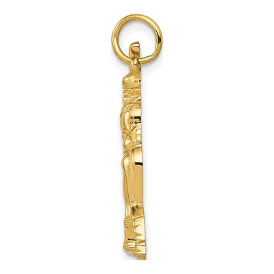 14K Yellow Gold Female Baseball Batter Charm – view 3