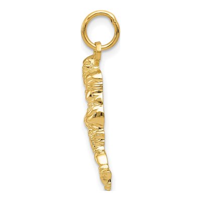 14K Yellow Gold Football Player Pendant – view 3