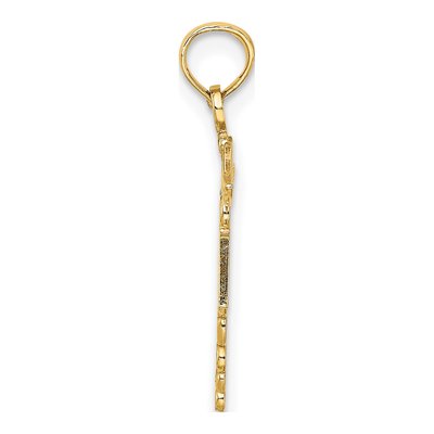 14K Yellow Gold RN Caduceus Pendant – view 3