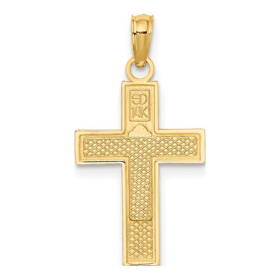 14K Yellow Gold Caduceus Cross Pendant – view 5