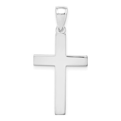 14K White Gold Cross Pendant