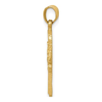 14K Yellow Gold Dove Cross Pendant – view 3