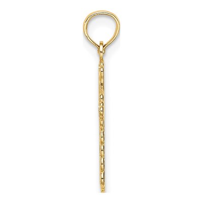 14K Yellow Gold Budded Cross Pendant – view 3