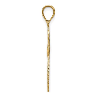 14K Yellow Gold Budded Cross Pendant – view 3