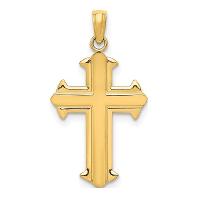 14K Yellow Gold Passion Cross Pendant