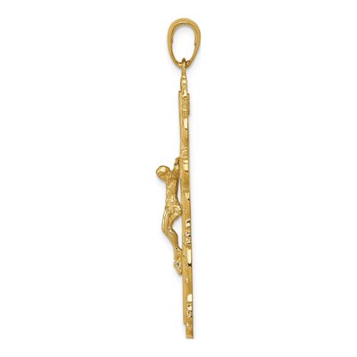 14K Yellow Gold Filigree Crucifix Pendant – view 3