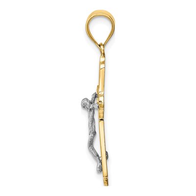14K Two-Tone Gold Crucifix Pendant – view 3