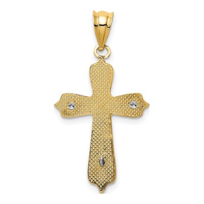 14K Two-Tone Gold Crucifix Pendant – view 4