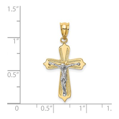 14K Two-Tone Gold Crucifix Pendant – view 5