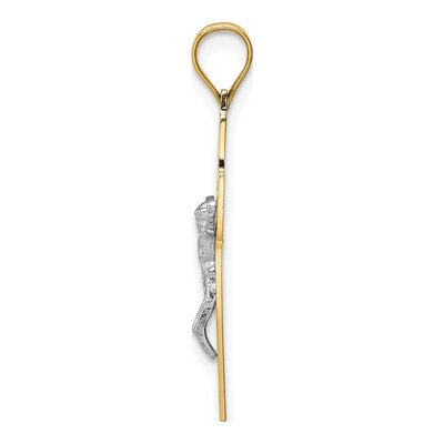 14K Two-Tone Gold Crucifix Pendant – view 3
