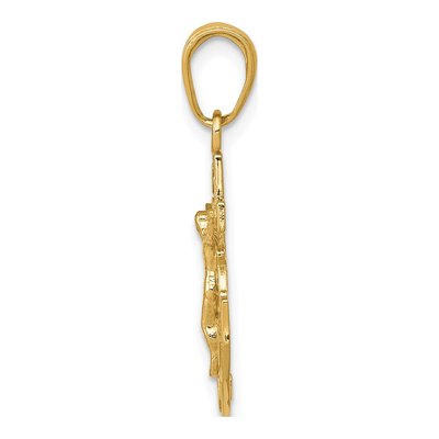 14K Yellow Gold Mariners Crucifix Pendant – view 3