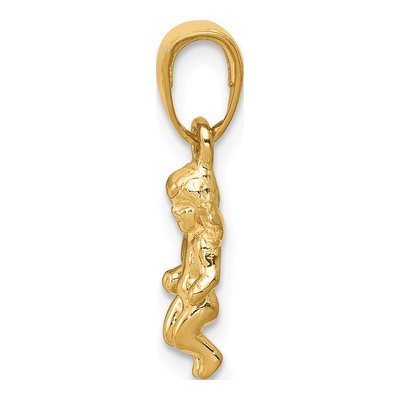 14K Yellow Gold 3-D Guardian Angel Pendant – view 3