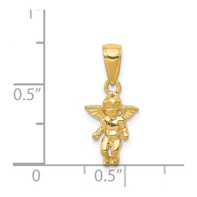 14K Yellow Gold 3-D Guardian Angel Pendant – view 4