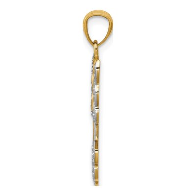 14K Yellow Gold Filigree Angel Pendant – view 3