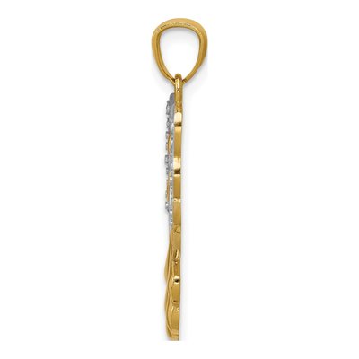 14K Yellow Gold Filigree Angel Pendant – view 3