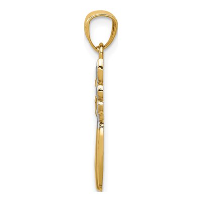 14K Yellow Gold Filigree Angel Pendant – view 3