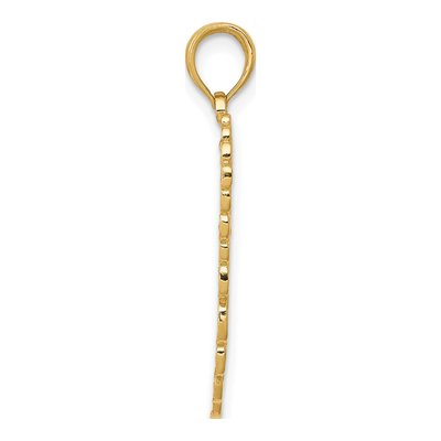 14K Yellow Gold Angel Wing Pendant – view 3