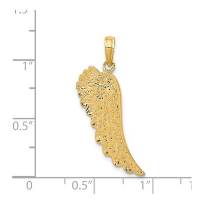 14K Yellow Gold Angel Wing Pendant – view 5