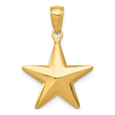 14K Yellow Gold 3-D Star Pendant – view 4