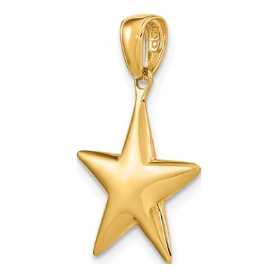 14K Yellow Gold 3-D Star Pendant – view 5