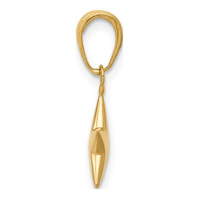 14K Yellow Gold Small 3-D Star Charm – view 3